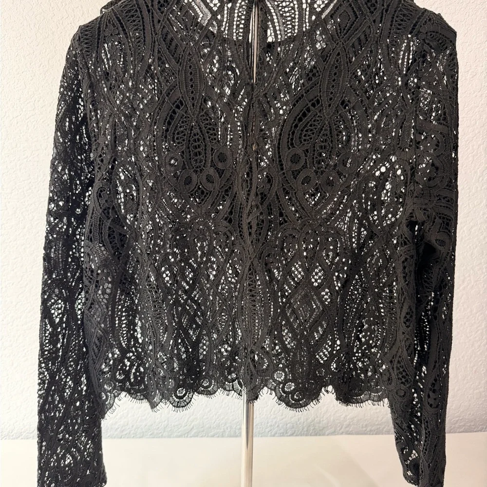 ZARA Black Lace Blouse – Romantic Gothic  ✨